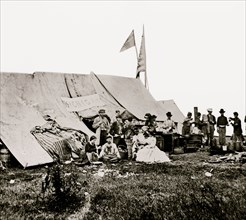 White House Landing, Virginia. Michigan & Pennsylvania Relief Association camp 1863