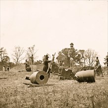 Work Crew Setting up Mortars 1864