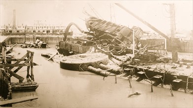 Wreckage of the Battleship Maine in Havana 1912