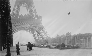 WWI Guard stand watch at the base of the Eiffel Tower in France 1918