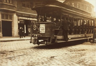 Flipping Cars. Location: Boston, Massachusetts. 1909