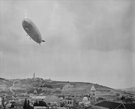 Zeppelin [i.e., Graf Zeppelin] over Jerusalem. 1929