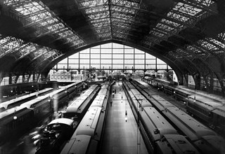 Looking Out the Reading Railroad Shedhouse, Philadelphia, PA