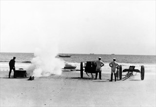 Messenger Line and Cannon Drill, Salisbury, Massachusetts