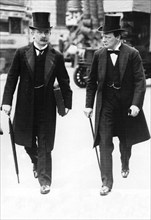 Lloyd George with Churchill, London
