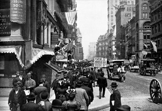 View of Broadway, North of Cedar Street, New York City 1899