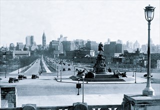 View of Philadelphia From Art Museum Steps