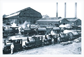 Trains Near Factories, Philadelphia, PA