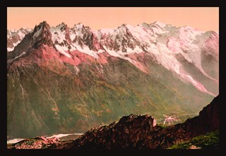 Valley of Chamonix from the Aiguille du Floria