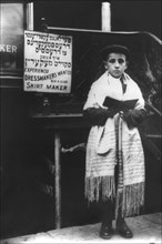Young man in Tallit (prayer shawl) 1910