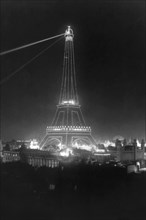 Eiffel Tower at Night 1900