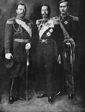 Nicolas II Emperor of Russia King George V of England King Albert of the Belgians. 1914