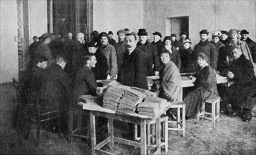 Elections to the Constituent Assembly polling station. 1917