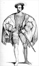 French vintage clothes Henri kingdom II XVI century King France Claude De Lorraine: Duke Anmale