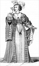 French vintage clothes XVI century King France Luis kingdom XIII King of France Navarre Louis XIII Henriette De Coligny