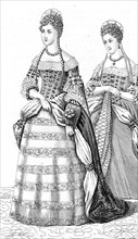 French vintage clothes XVI century King France Luis kingdom XIV Marie Francoise De Bourbon