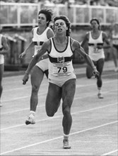 Marita koch, gdr, 400 meters champion runner, east germany, 1986.