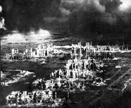 World war 2, battle of stalingrad, center of stalingrad showing widespread devastation, feb, 2, 1943.