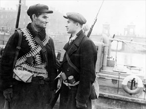 workers' militia in leningrad, during world war ll.