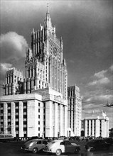 Moscow, 1952, the foreign ministry building in smolenskaya square.