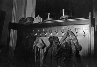 A coatrack at william c, bullitt's (the first united states ambassador to the soviet union) reception at the kremlin in moscow, 1934.