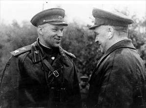 Marshalls of the soviet union rokossovsky (left) and zhukov.