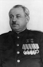 Rear admiral ivan pananin, chief administrator of the northern sea route, 1944, world war 2, ussr, famous leader of 1930s soviet polar expeditions.
