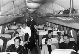 Aboard a tu-104 airliner during a trans-siberian flight, july 1956.