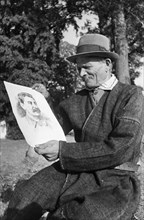 M, marushko, a 66 year-old peasant from the village of dobroshin in the zhukov district of western ukraine, sees a picture of joseph stalin for the first time in his life, october 1939.