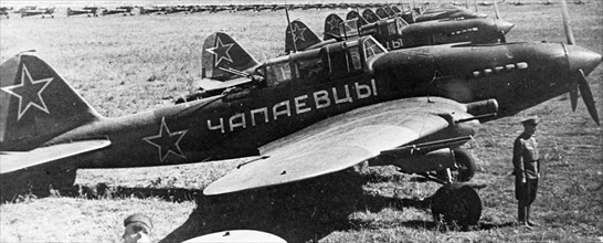 To mark the the 25th anniversary of the death of the famous red army commander vassily chapayev, the working people of the town of chapayevsk, kuibishev region, built 13 warplanes using their own savi...