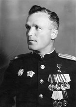 Hero of the soviet union, lieutenant colonel fyodor kotanov of the red navy.
