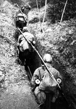 world war ll: red army soldiers on the leningrad front, october 1943.