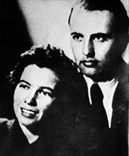 Mikhail and raisa gorbachev when they were a young couple, a reproduction from the archive of the newspaper argumenty i facty.