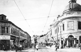 Arbat square, moscow, 1904-1909.