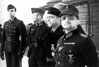 Group of von paulus' officers taken prisoners by the soviets at stalingrad, world war ll.