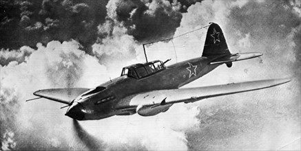 A soviet ilyushin 2 stormovik bomber, world war 2.