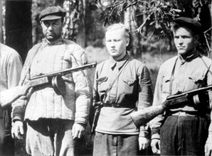 Soviet guerrillas during world war ll.