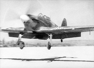 A british hawker hurricanes landing in the ussr during world war 2.