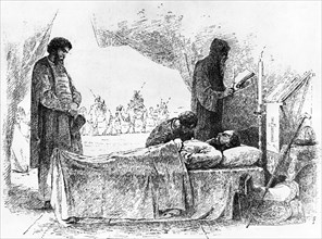 Prince of kiev, yaroslav the wise, on his deathbed, 11th century.
