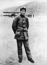 Chairman mao in northern shensi in 1936.