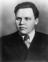 Nikolai alekseyevich voznesensky, vice-chairman of the council of ministers and chairman of the state planning committee of the ussr, march 1948.