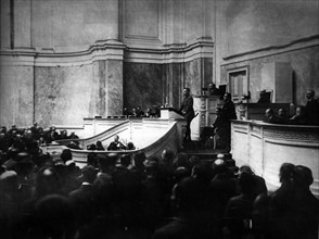 Alexander kerensky's last speech at the pre-parliament on november 6, 1917, the day before the break-out of the socialist revolution.