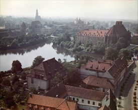 A view of wroclaw from the cathedral, 1965.