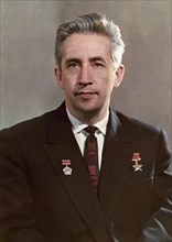 Soviet cosmonaut konstantin petrovich feoktistov who was part of the voskhod 1 mission, 1964.
