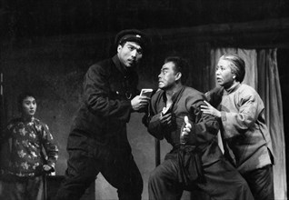 A scene from the new peking revolutionary opera called 'story of the red lantern' depicting the struggle of a chinese railwayman's family, november 18, 1964.