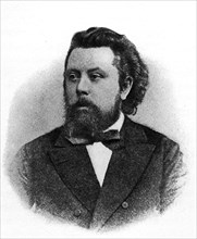 Russian composer modest mussorgsky (1835-1881).