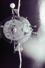 Soyuz 4 prior to docking with soyuz 5, 1969.