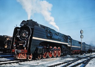 Ussr train #1, skorovodina, siberia, mid 1960s.