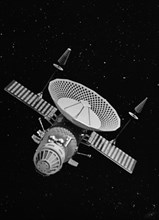 Soviet space probe venera 5 or 6 launched in january 1969, this is a still from the film 'the storming of venus', produced by e, kuzis at the tsentrnauchfilm central scientific film studio, released o...