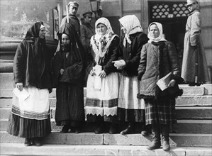 A group of women delegates to the all-union congress of soviets, december 1924, moscow, ussr.